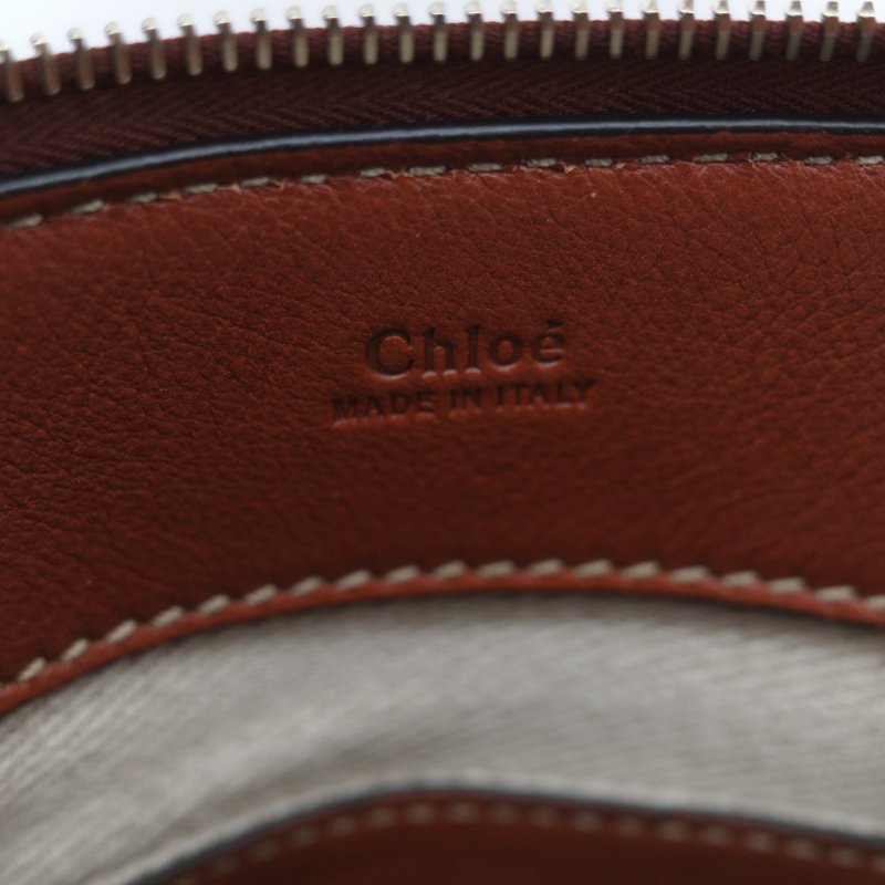 Chloé 蔻依 紅棕色 牛皮 手提包 斜挎包-30