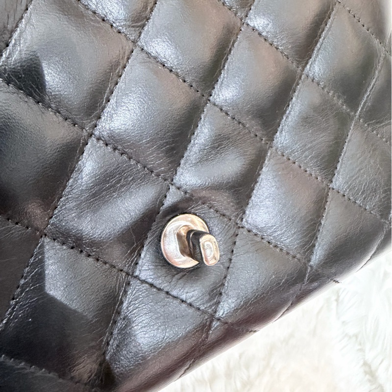 Chanel/ Vintage Kelly bag 黑銀-15