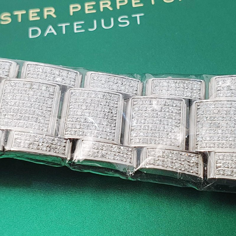 【大眾名錶】ROLEX勞力士 126300 Datejust 2025/01 後加虹彩鑽圈/滿天星彩虹中東時標面盤 後加鑽帶/鑽腳 B1250-6
