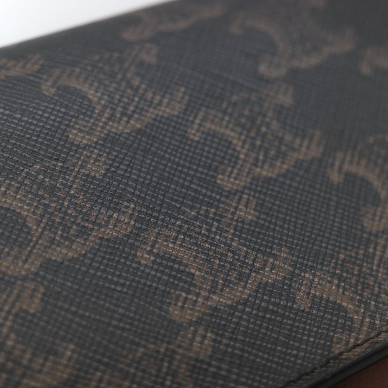 Celine 思琳 TRIOMPHE 經典棕色花紋 WOC 斜挎包-12