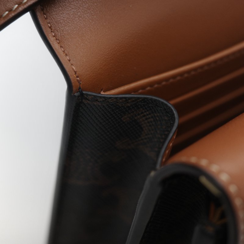 Celine 思琳 TRIOMPHE 經典棕色花紋 WOC 斜挎包-16