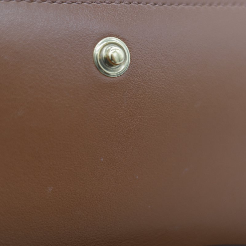 Celine 思琳 TRIOMPHE 經典棕色花紋 WOC 斜挎包-19