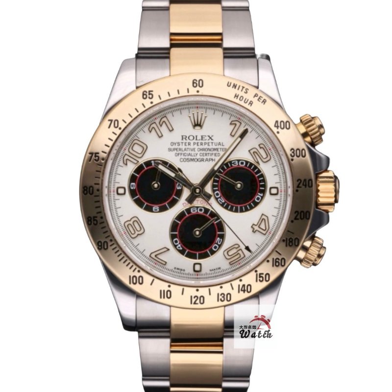 【大眾名錶】ROLEX勞力士 116523 Daytona半金迪通拿 2015/04 絕版白熊貓賽車面盤 尾期藍色夜光 底蓋原廠貼紙 B1251-0