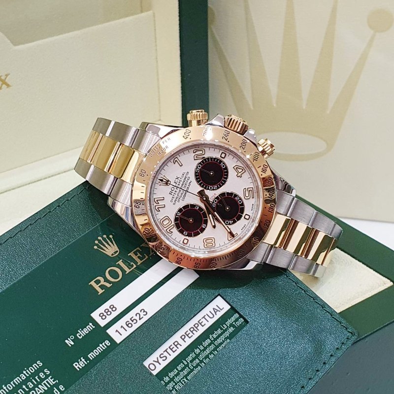 【大眾名錶】ROLEX勞力士 116523 Daytona半金迪通拿 2015/04 絕版白熊貓賽車面盤 尾期藍色夜光 底蓋原廠貼紙 B1251-2