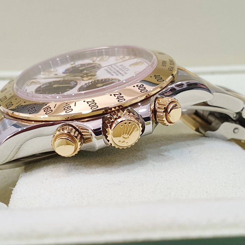 【大眾名錶】ROLEX勞力士 116523 Daytona半金迪通拿 2015/04 絕版白熊貓賽車面盤 尾期藍色夜光 底蓋原廠貼紙 B1251-5