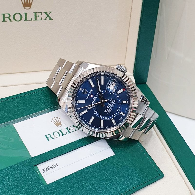 【大眾名錶】ROLEX勞力士326934 Sky-Dweller 2019/09 熱門款 藍面天行者 沙羅系統 年曆功能 錶徑42mm B1252-1