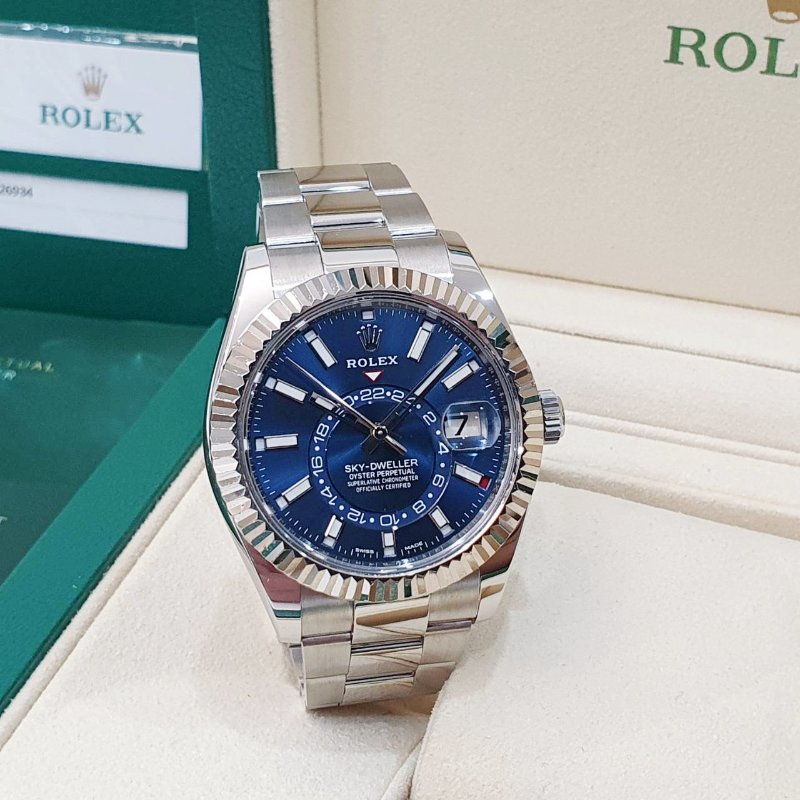 【大眾名錶】ROLEX勞力士326934 Sky-Dweller 2019/09 熱門款 藍面天行者 沙羅系統 年曆功能 錶徑42mm B1252-4