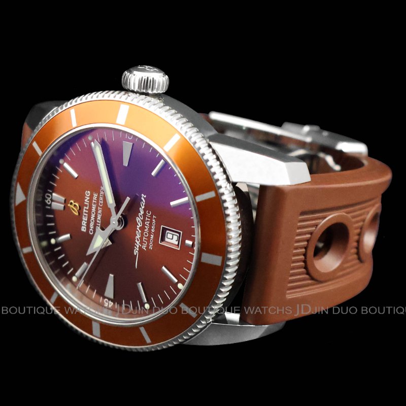 金鐸精品~W901 BREITLING 百年靈A17320 Superocean Heritage 46mm 超級海洋棕色面盤自動上鍊男用腕錶-3