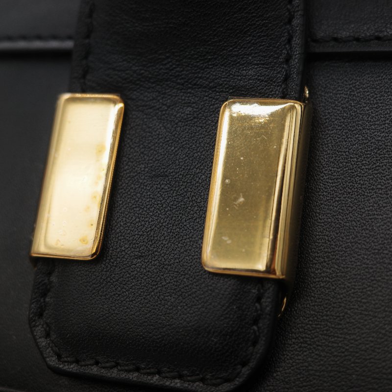 Chloé 蔻依 粉橘色 黑色牛皮 手提包 斜挎包-22