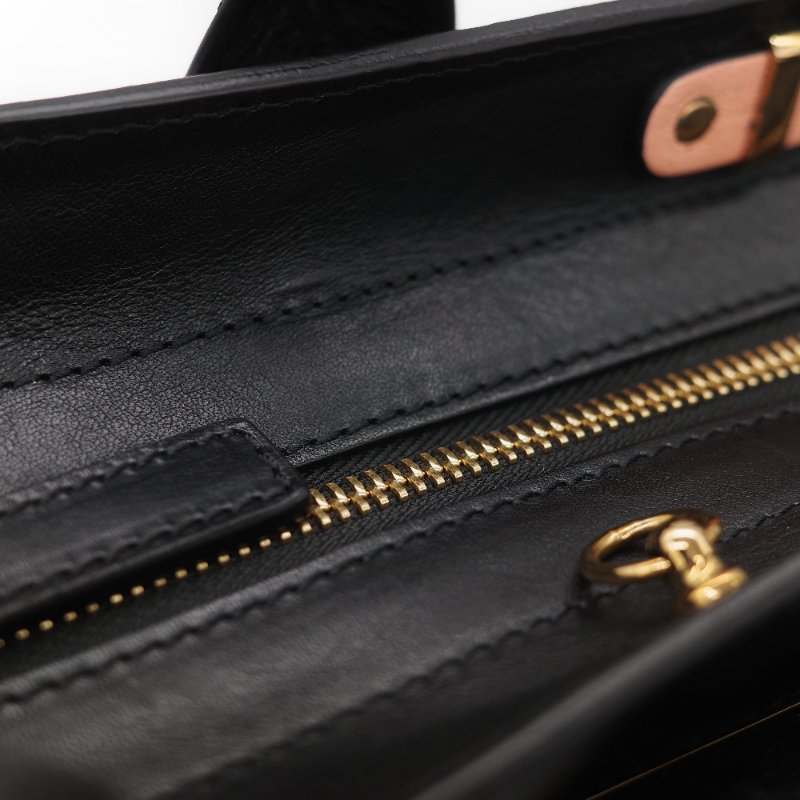 Chloé 蔻依 粉橘色 黑色牛皮 手提包 斜挎包-28