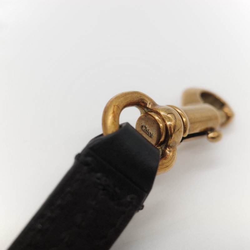 Chloé 蔻依 粉橘色 黑色牛皮 手提包 斜挎包-48