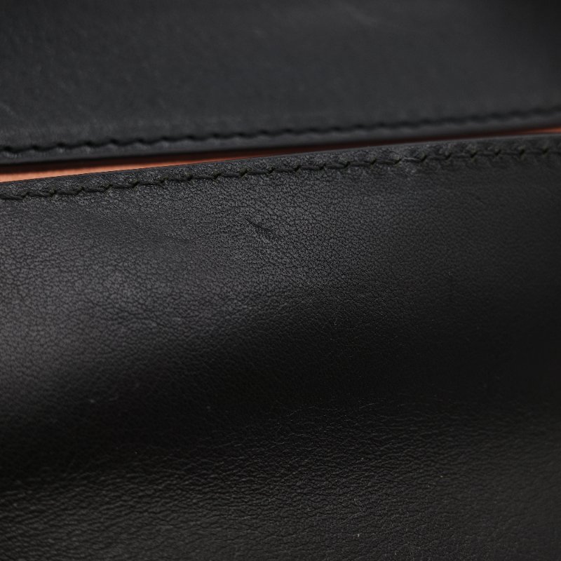 Chloé 蔻依 粉橘色 黑色牛皮 手提包 斜挎包-52