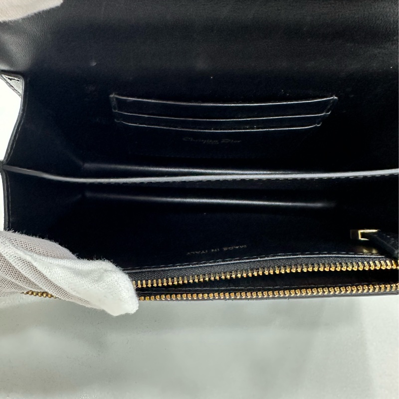 Dior/迪奧 Miss Caro 新款 黑金琺瑯鏈條包 尺寸18*12*5.5cm,黑色羊皮菱格紋 金色鏈條-7