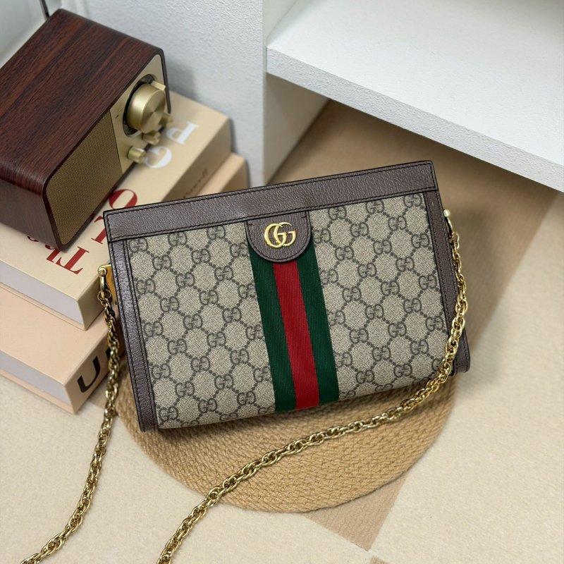 🏷Gucci 古馳.Ophidia 方形夾子包/客人寄賣-0