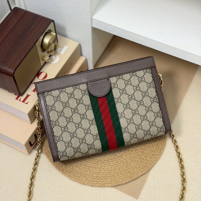 🏷Gucci 古馳.Ophidia 方形夾子包/客人寄賣-1