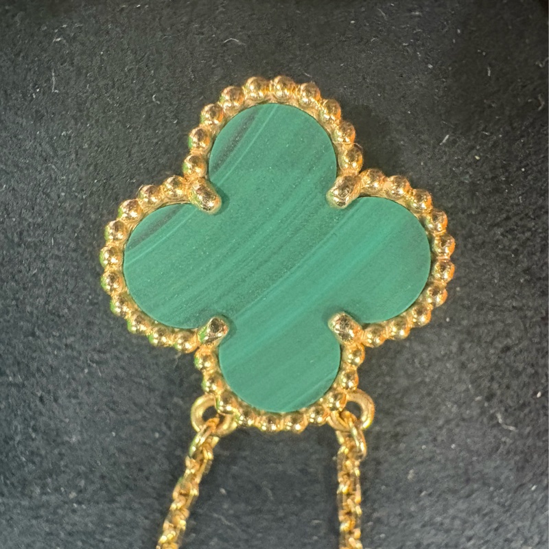 2021年有購證🌟Van Cleef & Arpels 梵克雅寶 VCA 孔雀石項鍊 Vintage Alhambra|Classic Trend CT精品|台北東區實體-1