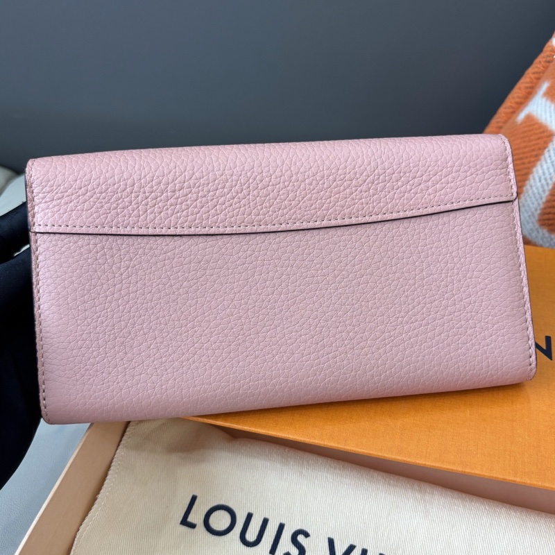 【近新閒置品】Louis Vuitton路易威登 LV Capucines系列粉色全皮長款錢包長夾-2