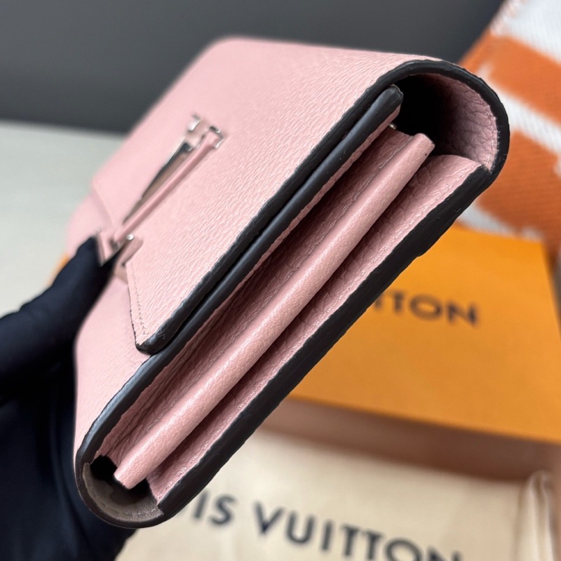 【近新閒置品】Louis Vuitton路易威登 LV Capucines系列粉色全皮長款錢包長夾-5