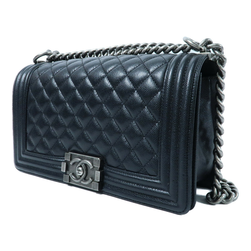 CHANEL 牛皮皮革Boy 25鏈帶肩背袋-2