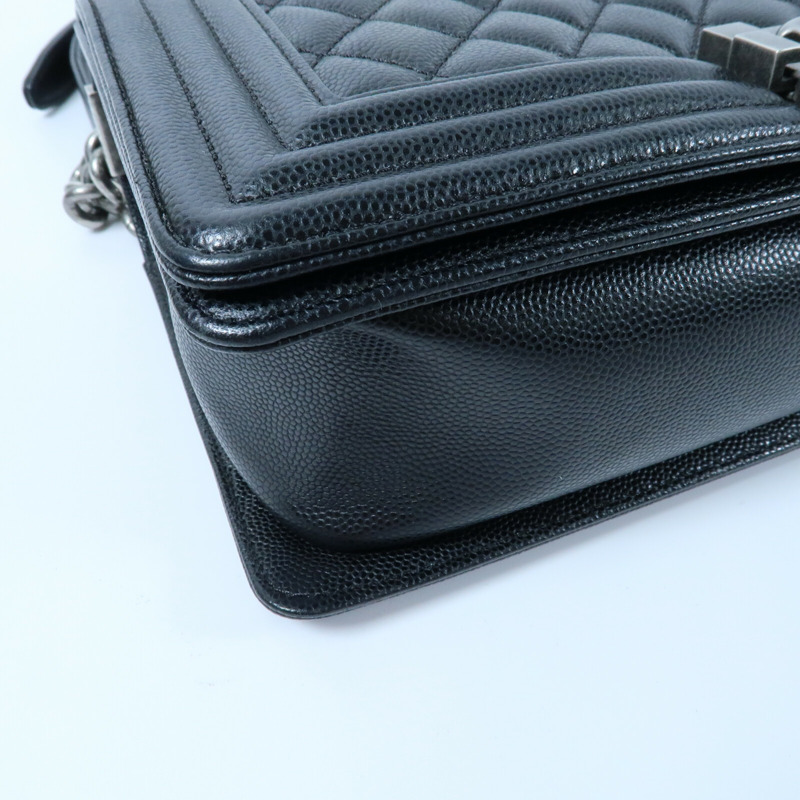 CHANEL 牛皮皮革Boy 25鏈帶肩背袋-4