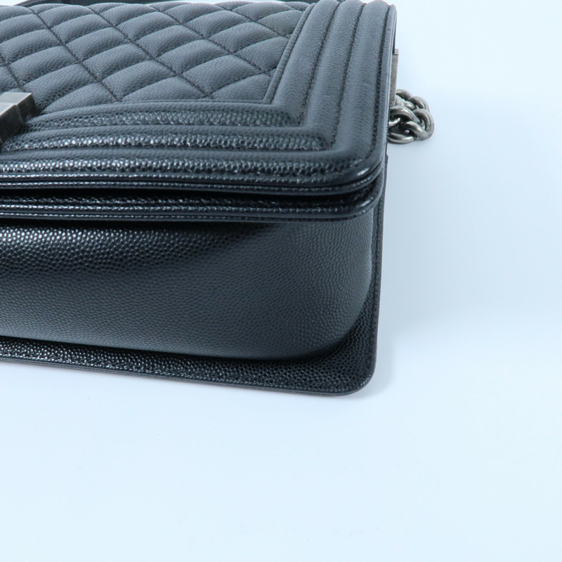 CHANEL 牛皮皮革Boy 25鏈帶肩背袋-5