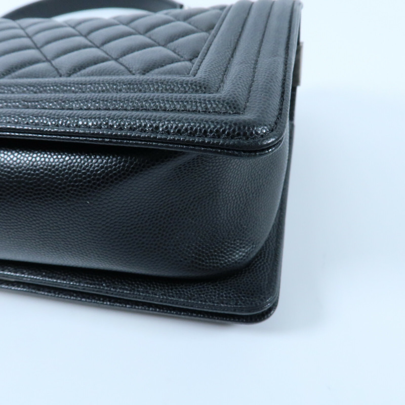 CHANEL 牛皮皮革Boy 25鏈帶肩背袋-7