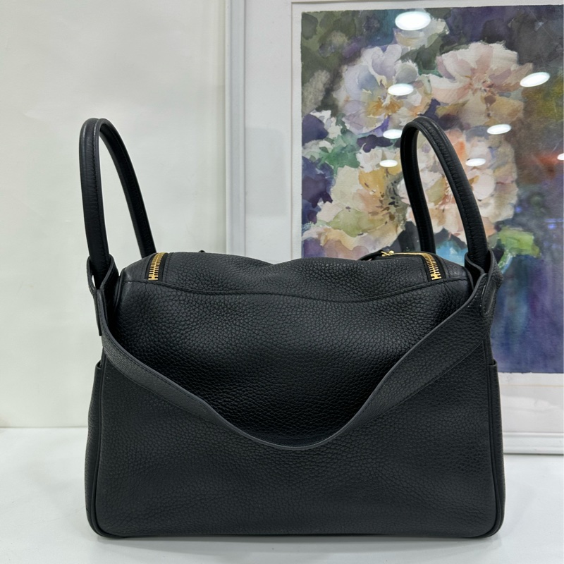 Hermes 愛馬仕 林黛玉30 黑金 Tc皮 D刻 有購證-2