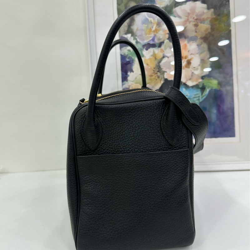 Hermes 愛馬仕 林黛玉30 黑金 Tc皮 D刻 有購證-3