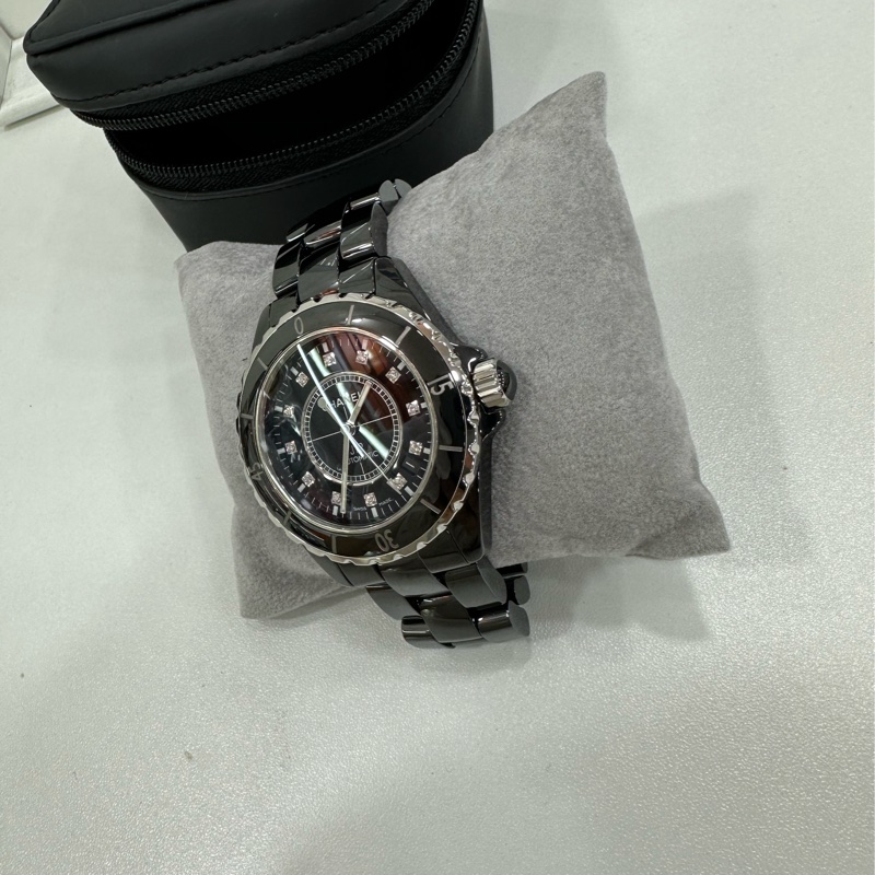 CHANEL香奈兒 J12系列 腕錶 自動機械機芯 陶瓷精鋼錶帶 黑色鑽刻錶盤 男女同款 38錶盤-1