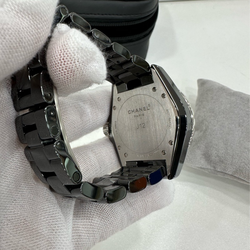 CHANEL香奈兒 J12系列 腕錶 自動機械機芯 陶瓷精鋼錶帶 黑色鑽刻錶盤 男女同款 38錶盤-2