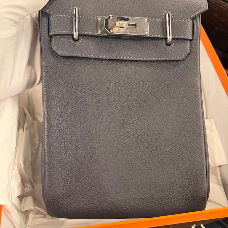 🌈Hermes💙Hac a Dos💙3Y水兵藍內拼9O那不勒斯黃銀扣💙全新閑置🌈 全套有單🌈Togo皮🌟Stamp B🌟pm size🌟HacaDos🌟愛馬仕🌟-6