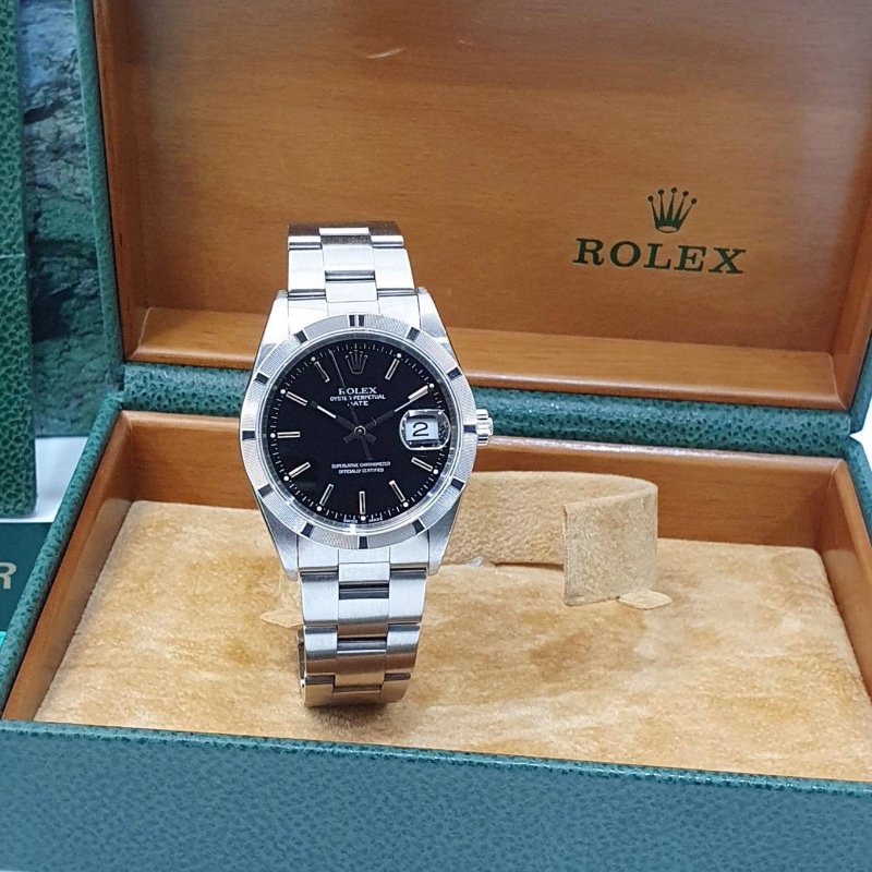 【大眾名錶】 ROLEX 勞力士 15210 蠔式恆動 黑色面盤 十三劃錶圈 台灣AD 錶徑34mm 大眾名錶B1255-1