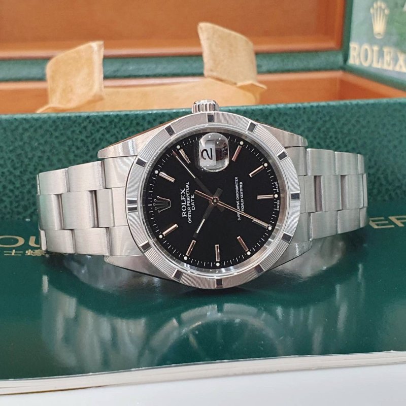 【大眾名錶】 ROLEX 勞力士 15210 蠔式恆動 黑色面盤 十三劃錶圈 台灣AD 錶徑34mm 大眾名錶B1255-4