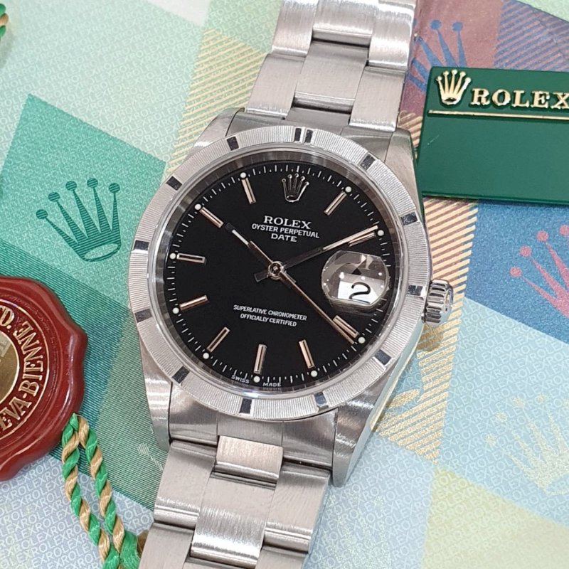 【大眾名錶】 ROLEX 勞力士 15210 蠔式恆動 黑色面盤 十三劃錶圈 台灣AD 錶徑34mm 大眾名錶B1255-8
