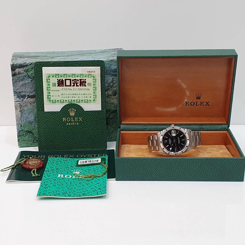 【大眾名錶】 ROLEX 勞力士 15210 蠔式恆動 黑色面盤 十三劃錶圈 台灣AD 錶徑34mm 大眾名錶B1255-9