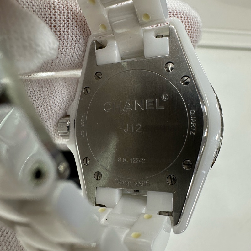 CHANEL香奈兒J12系列白色陶瓷女士石英腕錶，33mm錶徑-2