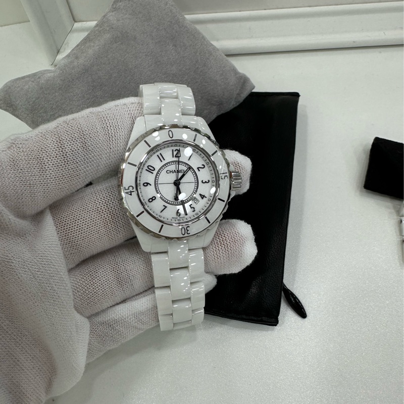 CHANEL香奈兒J12系列白色陶瓷女士石英腕錶，33mm錶徑-5