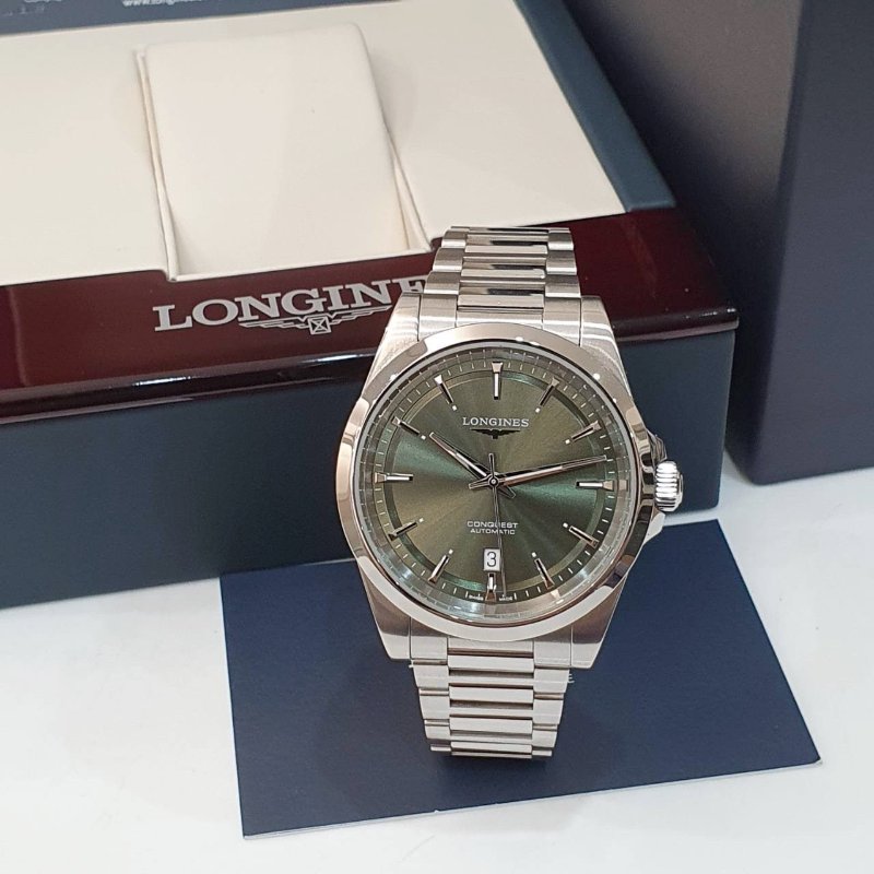 【大眾名錶】LONGINES浪琴 L3.830.4.02.6 征服者系列 綠色面盤 2024/07 大眾名錶B1256-1