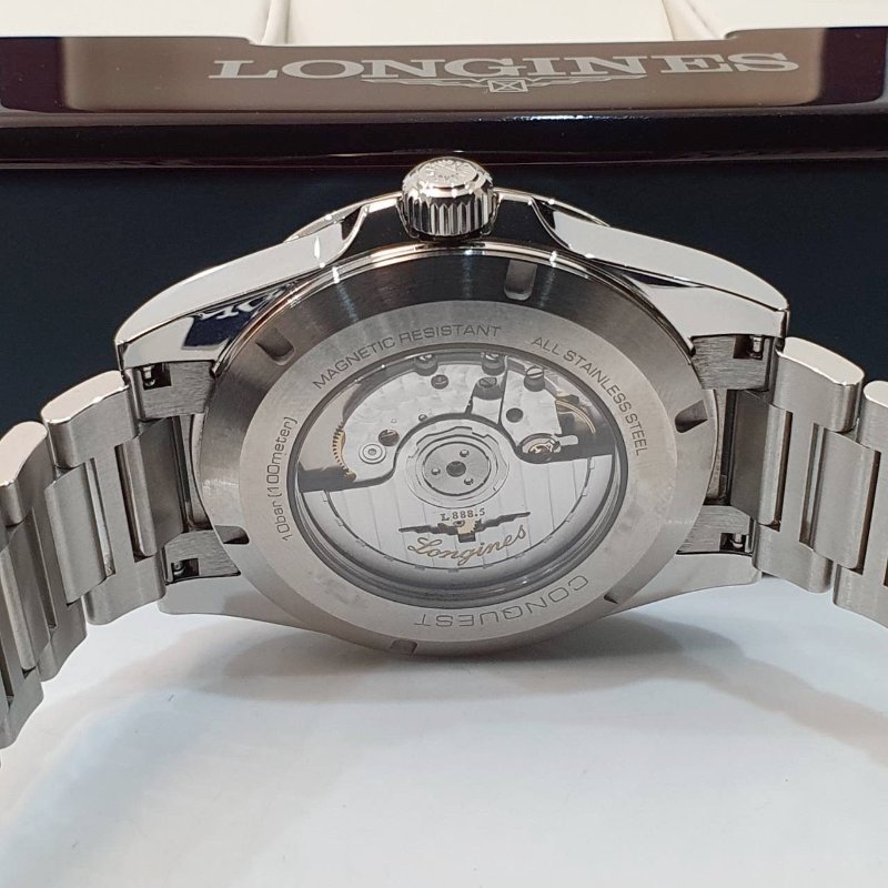 【大眾名錶】LONGINES浪琴 L3.830.4.02.6 征服者系列 綠色面盤 2024/07 大眾名錶B1256-4