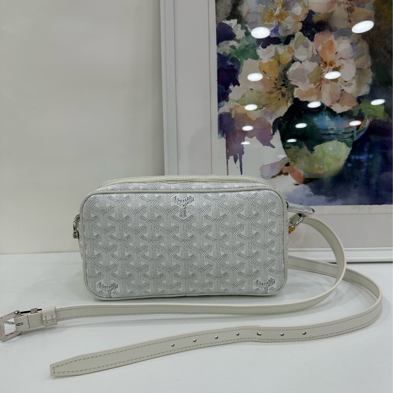 Goyard 戈雅 狗牙包白色相機包 有購證-1