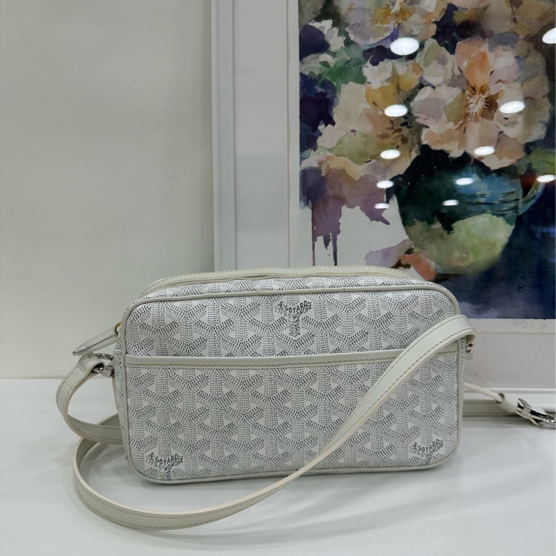 Goyard 戈雅 狗牙包白色相機包 有購證-2