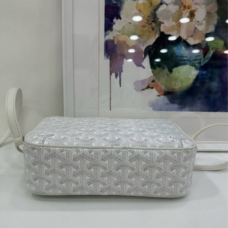 Goyard 戈雅 狗牙包白色相機包 有購證-4