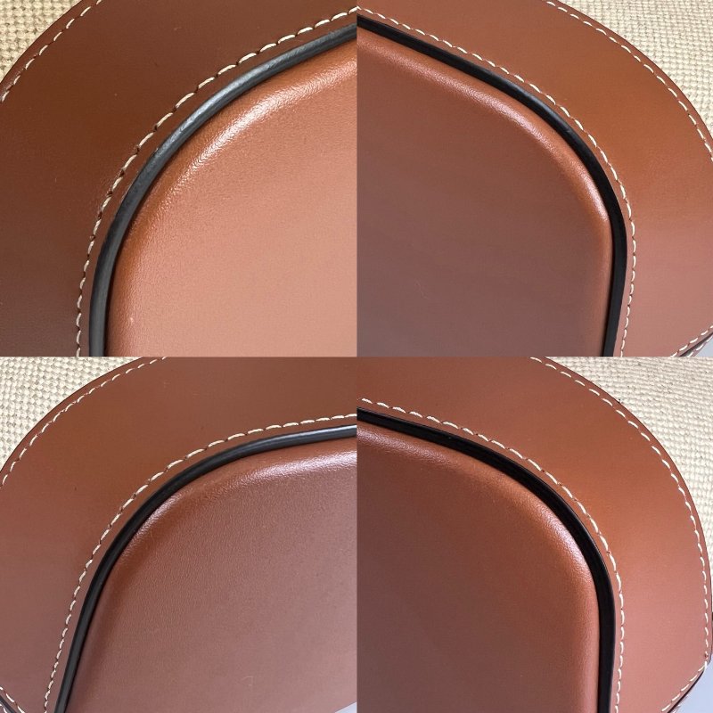 CELINE 帆布拚皮革水桶包 小號-11