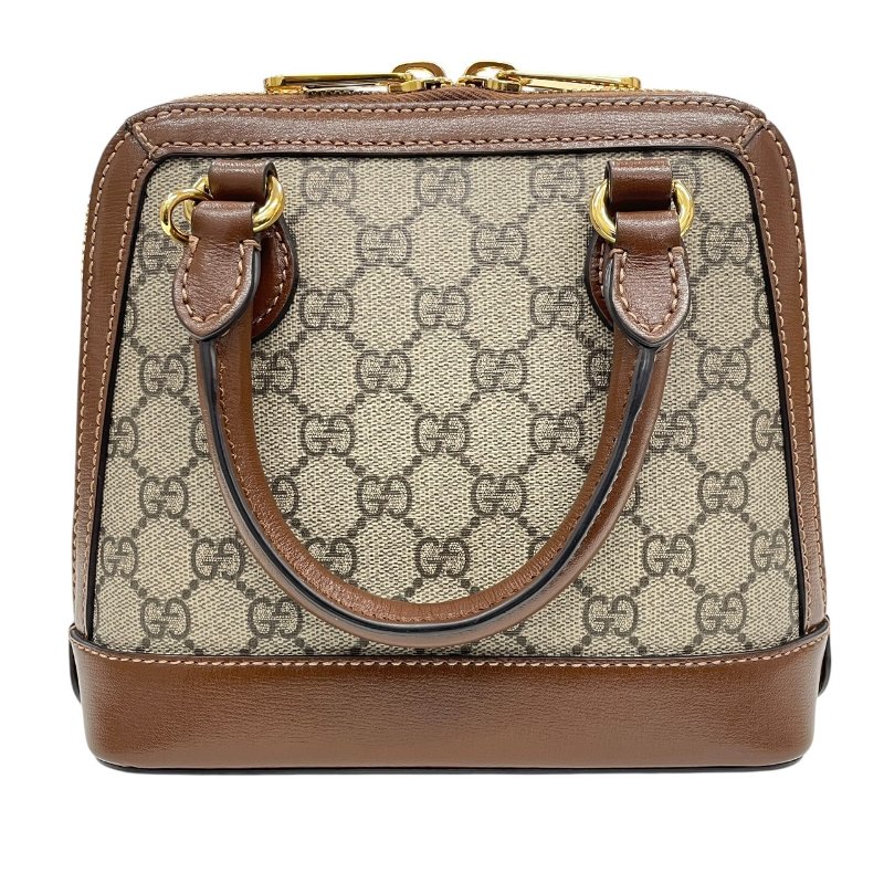 GUCCI 古馳 640716 HORSEBIT 1955 兩用肩背包 PVC帆布 老花 棕色 金釦-2