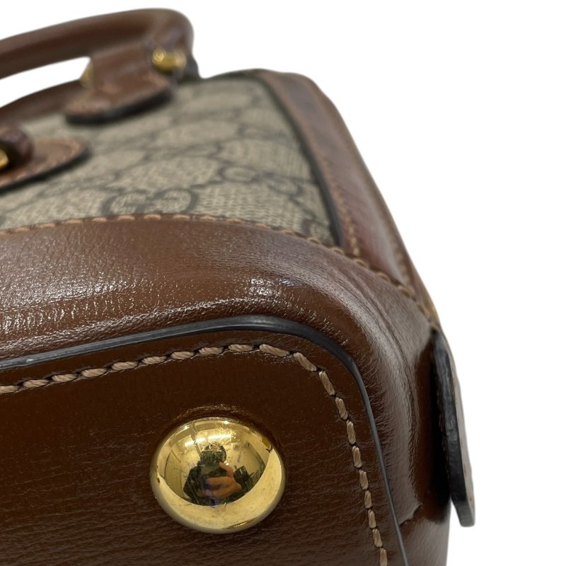 GUCCI 古馳 640716 HORSEBIT 1955 兩用肩背包 PVC帆布 老花 棕色 金釦-7