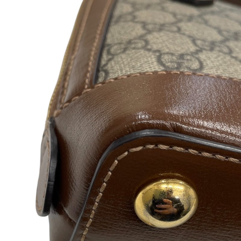 GUCCI 古馳 640716 HORSEBIT 1955 兩用肩背包 PVC帆布 老花 棕色 金釦-8