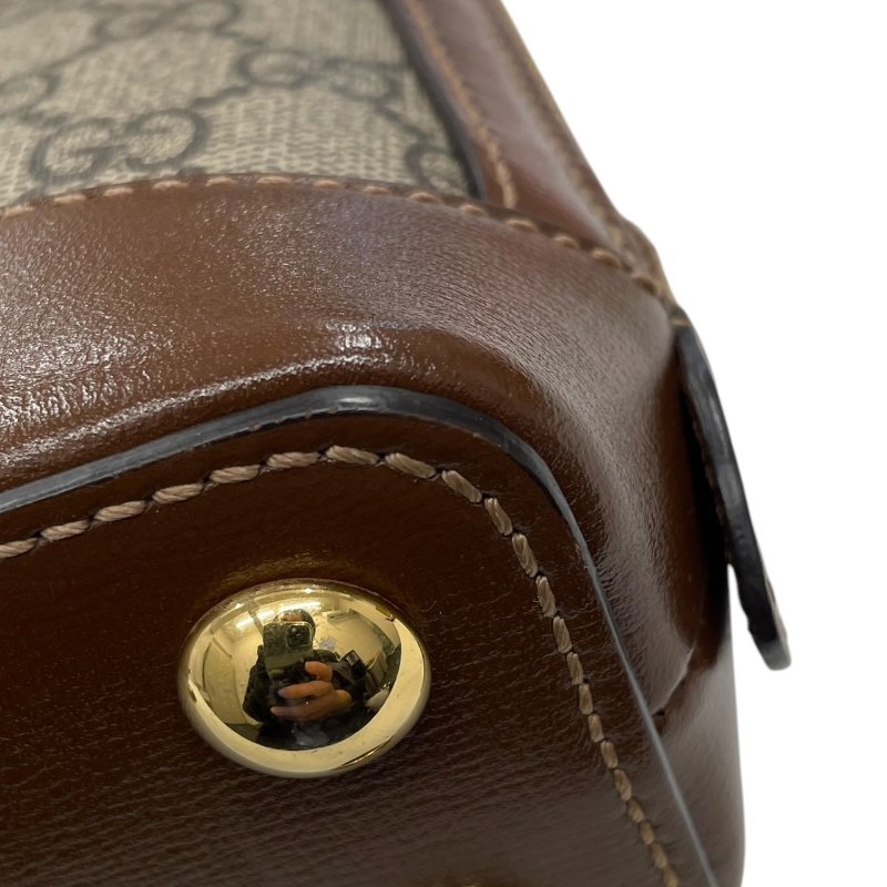 GUCCI 古馳 640716 HORSEBIT 1955 兩用肩背包 PVC帆布 老花 棕色 金釦-9