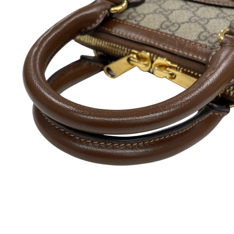 GUCCI 古馳 640716 HORSEBIT 1955 兩用肩背包 PVC帆布 老花 棕色 金釦-10