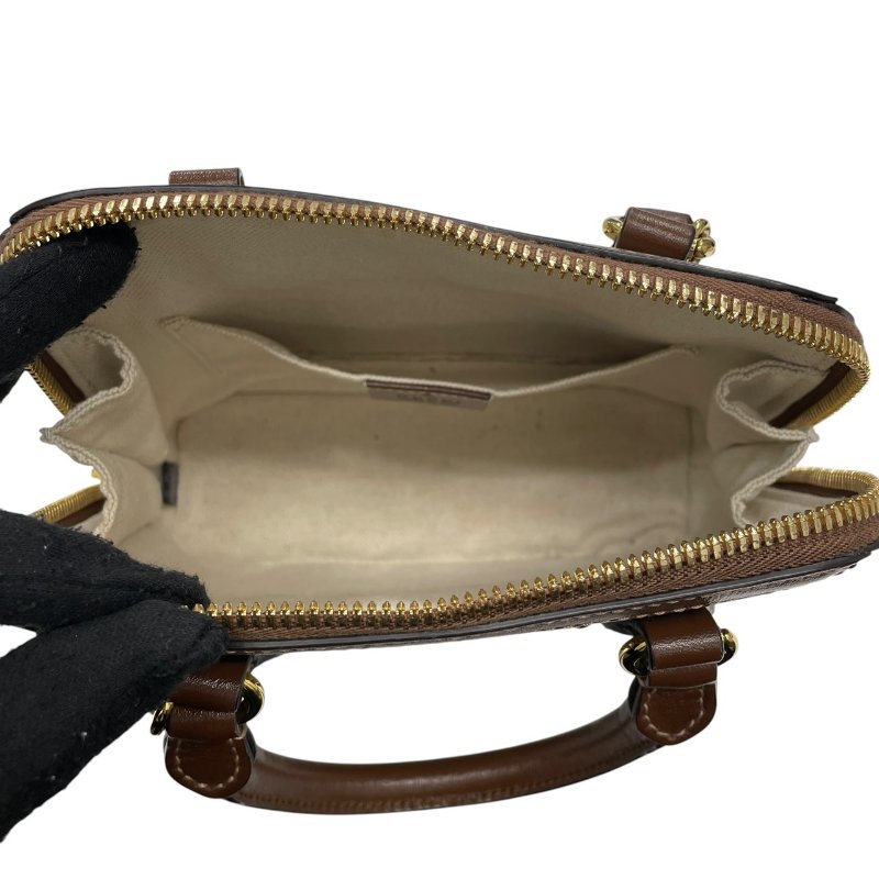 GUCCI 古馳 640716 HORSEBIT 1955 兩用肩背包 PVC帆布 老花 棕色 金釦-11