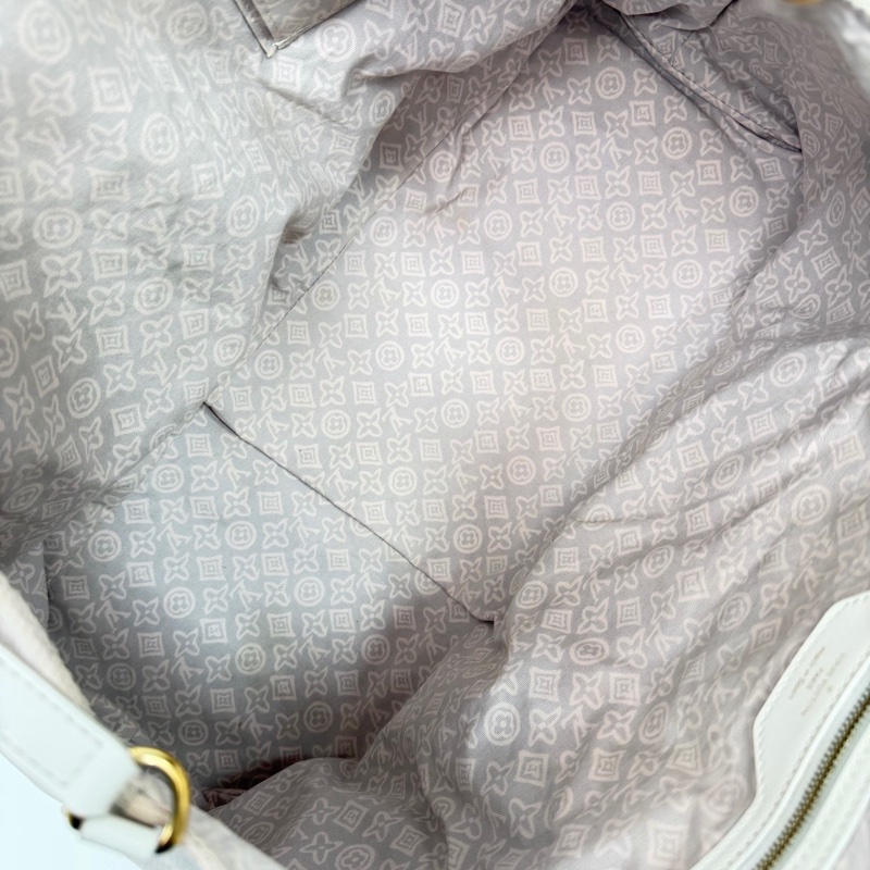 【近新閒置品】LV 路易威登 Louis Vuitton 大溪地系列櫻花粉大logo帆布托特包手提包-14